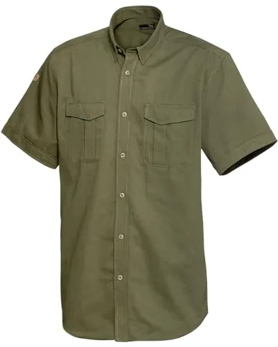 Parforce Halbarm-Jagdhemd Jubi Oliv, XL - Hochwertiges Jagdhemd aus hochwertiger Baumwolle, strapazierfähig und mit geräumigen Brustpattentaschen. Ideal für Outdoor-Aktivitäten und höchsten Tragekomfort.
