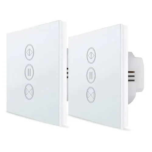 LoraTap 2 x Rollladenschalter, verstellbare Öffnung, Schalter für Jalousien, WiFi, kompatibel mit Alexa Google Home für Sprachsteuerung, intelligenter Timer, Wandmotor