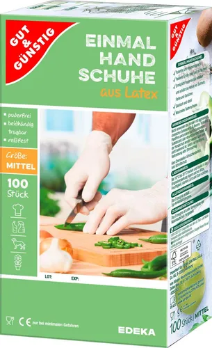 Produktbild GUT&GÜNSTIG Handschuhe M weiß 1426923005