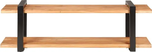 vidaXL Akazienholz Massiv TV Schrank Lowboard - TV-Halterungen: Stilvoller TV-Schrank aus massivem Akazienholz, stabil und langlebig, ideal für Wohnzimmer und vielseitig einsetzbar als Couchtisch oder Sideboard.
