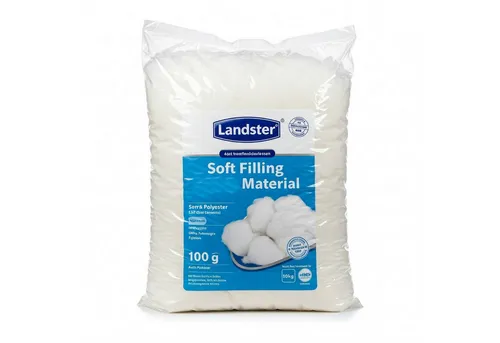 Landster Kissenfüllung Watte - Hochflauschige Bastelwatte für Kissen und Kuscheltiere - Hochflauschige Kissenfüllung aus 100% Polyester, waschbar bis 95 Grad. Ideal zum Ausstopfen von Kissen, Kuscheltieren und mehr. Perfekt für kreative Projekte, allergikerfreundlich und langlebig.
