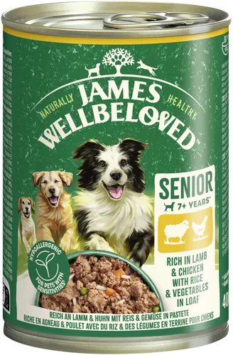 JAMES WELLBELOVED™ Hund Dose Senior Lamm & Huhn Pastete 400g Hundefutter Nass