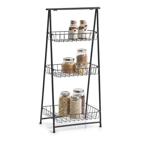 ZELLER PRESENT SCHÖNER LEBEN. PRAKTISCH WOHNEN. Standregal, 3-lagig, Metall, schwarz