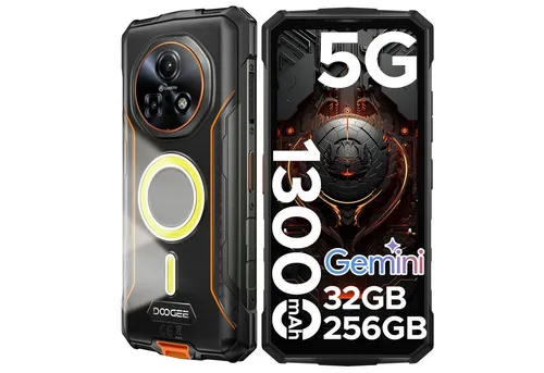 DOOGEE FIRE7PRO 5G 6,6 Zoll 8GB+256GB Android 15 13000mAh Outdoor Smartphone (6.6 Zoll, 256 GB Speicherplatz, 64 MP Kamera, Dimensity 6300, 20MP Nachtsichtkamera, 33W, NFC/Gesichtsentsperrung)