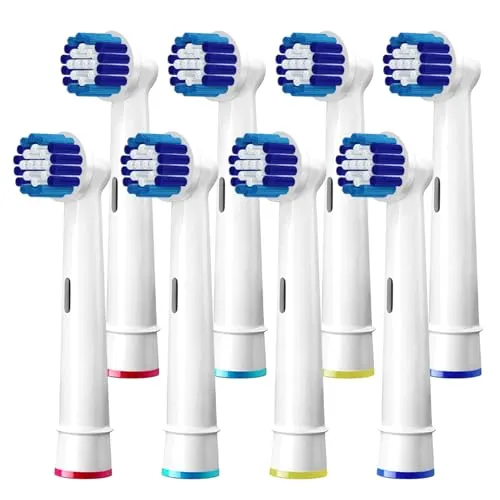 Stück Aufsteckbürsten Kompatibel mit Braun Oral B Elektrische Zahnbürsten Ersatzbürsten Zahnbürstenköpfe für Oral B Professional Care und Vitality Pro Smart Genius (weiß) 8