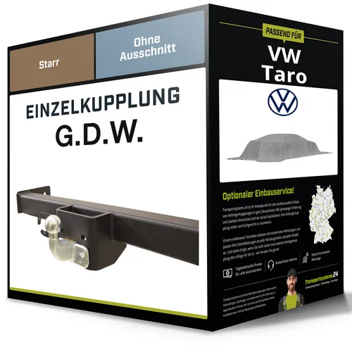 Starre Anhängerkupplung für VW Taro 03.1989-08.1997 von G.D.W.