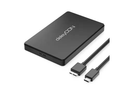 deleyCON Festplatten-Gehäuse deleyCON USB-C Festplattengehäuse 2,5