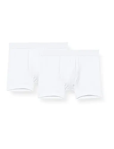 Schiesser Jungen 2 Pack Unterwäsche Boxershorts - 95/5 Organic Bio Baumwolle Größe 140 Bis 176, Weiss_173534, 152 EU