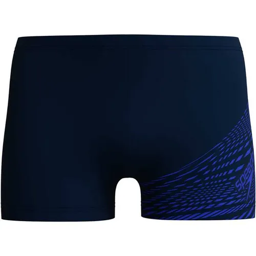 Speedo Badeshorts Medley Herren Logo-Aquashorts - Black/Cobalt Pop - Badeshorts aus pillingbeständigem Enduraflex-Gewebe für hohe Chlorbeständigkeit, mit anpassbarem Tunnelzugbund für perfekten Sitz. Ideal für Fitnessziele im Schwimmbad.
