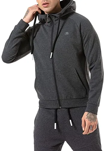 Redbridge Herren Sweatjacke mit Kapuze Bequem und Stylisch Perfekt für Alltag und Sport Dunkelgrau S