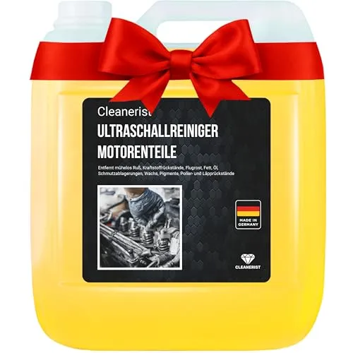 Die Seifenblase® 10L Ultraschallreiniger Konzentrat (1:10) für Werkstatt, Motorenteile & Vergaser - entfernt Fett, Öl und Schmutz - Ultraschallbad auch für Dichtungen, Kolben, Ventile, Einspritzdüsen