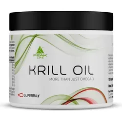 Krill-Öl 120 Kapseln - Antarktisches Krillöl mit Omega-3 - Nahrungsergänzungsmittel mit Phospholipiden und Cholin für Herz-Kreislauf-Gesundheit und optimale Muskelfunktion. Einfach zu schluckende Kapseln mit leckerer Vanille-Hülle.