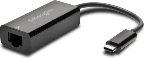 Kensington (CA1100E) USB-C Ethernet Adapter - WLAN-Zubehör für schnelle Netzwerkverbindungen, unterstützt Thunderbolt 3 und RJ45 mit Geschwindigkeiten bis zu 1000 Mbps, ideal für Laptops und Desktops.