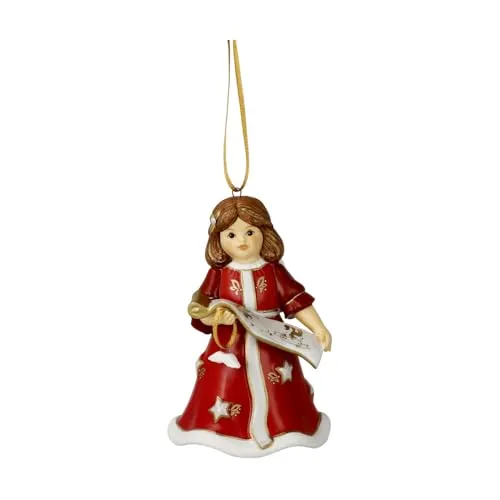 Goebel Jahresengelglöckchen 2025 Rot - Weihnachtsfigur - Dekofiguren - Jahresengelglöckchen 2025 in klassischem Weihnachtsrot, erzählt kleine Engelgeschichten und ist ein ideales Geschenk für die festliche Saison.