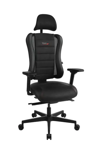Topstar Bürostuhl Sitness RS PRO 2020 - Bürostuhl mit Muldensitz und dreidimensionaler Beweglichkeit, ideal für ergonomisches Sitzen bis 110 kg. Mit höhenverstellbarer Kopfstütze und Armlehnen für maximalen Komfort.