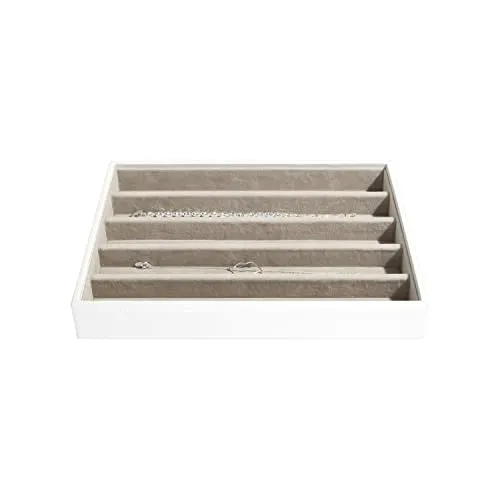 Stackers Weiß Schmuckschatulle mit Halsketten-Fach in weiß von Stackers