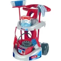 Vileda Besenwagen mit Zubehör - Spielzeug für Kinder ab 36 Monaten, aus hochwertigem Kunststoff – fördert das kreative Spielen und Nachahmen von Erwachsenen.