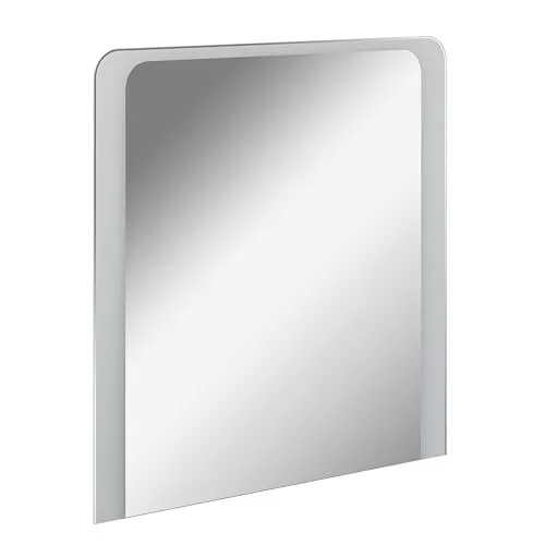 FACKELMANN LED Spiegel MILANO 100 - Moderner Wandspiegel mit Kaltweiß-LED - Badspiegel mit austauschbaren LEDs und umlaufendem LED-Band für ein helles, freundliches Ambiente. Maße: 100 x 80 x 3 cm, ideal für Bad und Wohnbereich.