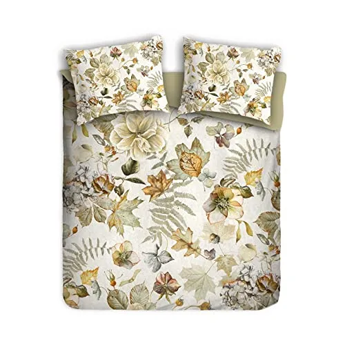 Traumschlaf Mako-Satin Bettwäsche Herbst 155 x 220 cm - Bettwäsche-Set aus 100% ägyptischer Baumwolle, klimaausgleichend und weich für höchsten Schlafgenuss. Pflegeleicht und langlebig mit herbstlichem Design.