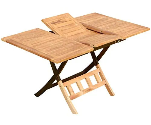TEAK Ausziehtisch JAV-AVES-100/140 von ASS