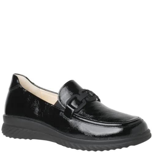 Ganter Damen Heike-H Slipper, schwarz, 40.5 EU Weit - Slipper & Mokassins für Damen, ideal für breitere Füße mit optimalem Tragekomfort und stilvollem Design.