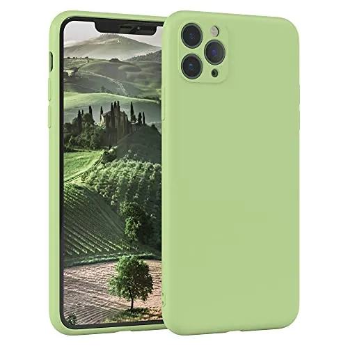 EAZY CASE - Silikonhülle für iPhone 11 Pro Max Hülle Silikon Case Grün weich stoßfeste Handyhülle Schutzhülle mit Kameraschutz Dünn Premium Schutz Cover TPU Phone Bumper in Pastell Hellgrün Matt