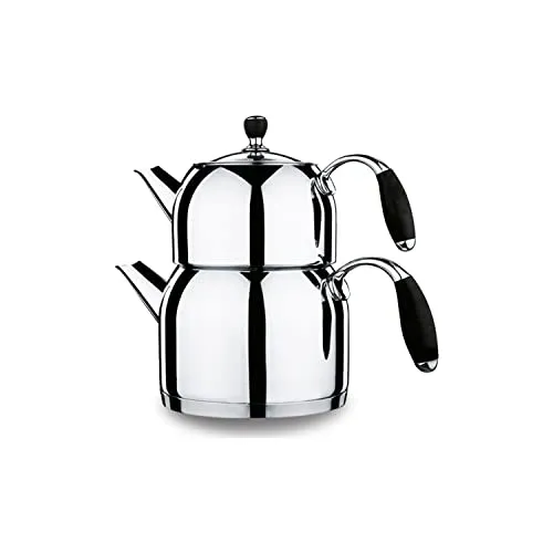 Korkmaz A119 Flora Maxi Teekanne Set in silber von Korkmaz