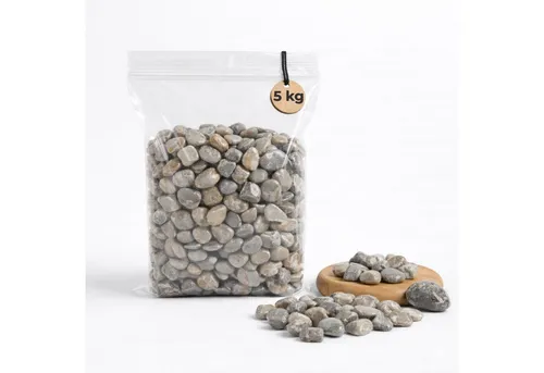 matches21 HOME & HOBBY Deko-Granulate Bunte Deko-Steine 5 KG Glas-Vasen Streudeko Ø 8-16 mm hellgrau, (1 St), Staubfreies Deko-Granulat als farbige Tischdeko Hochzeitsdeko