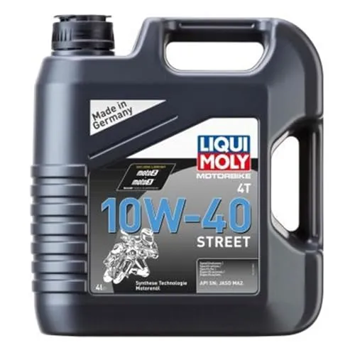 Liqui Moly Motoröl Motorbike 4T 10W-40, 4L Kanister - Hochwertiges Motoröl für Motorräder, API SN+ und JASO MA2 zertifiziert, sorgt für optimale Leistung und Schutz des Motors.