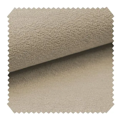 novely® MOERS - Feiner Bouclé-Polsterstoff - Robuster Möbelstoff - Pflegeleichte Meterware 1lfm | Farbe: 02 Beige