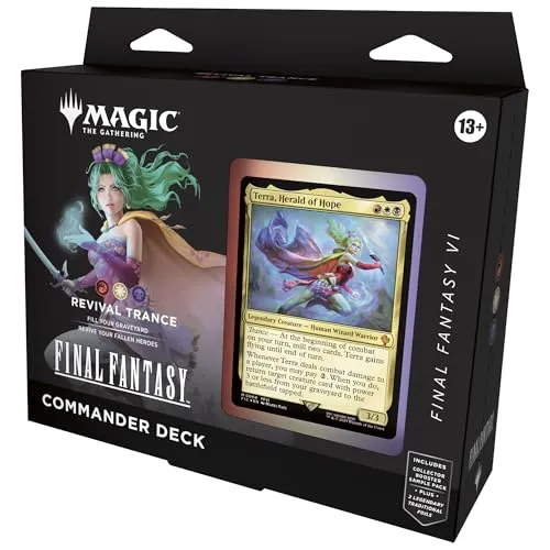 Magic: The Gathering FINAL FANTASY VI Commander-Deck – Revival-Trance (Englische Version) - Sammelkartenspiel: Erlebe epische Multiplayer-Schlachten mit einem Deck voller neuer Karten und Illustrationen, inspiriert von FINAL FANTASY VI!