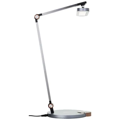 Lightbox LED Tischlampe mit Wireless Charging - Tischlampen mit modernem Design, 1000 Lumen Helligkeit, einstellbarer Lichttemperatur von 3000 bis 6500 K und stufenlosem Touchdimmer für individuelles Licht im Büro.