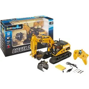 Revell Control 24924 RC Raupenbagger Digger 2.0 - Maßstab 1:16, präzise Steuerung und wechselbare Schaufel für authentisches Baustellenerlebnis