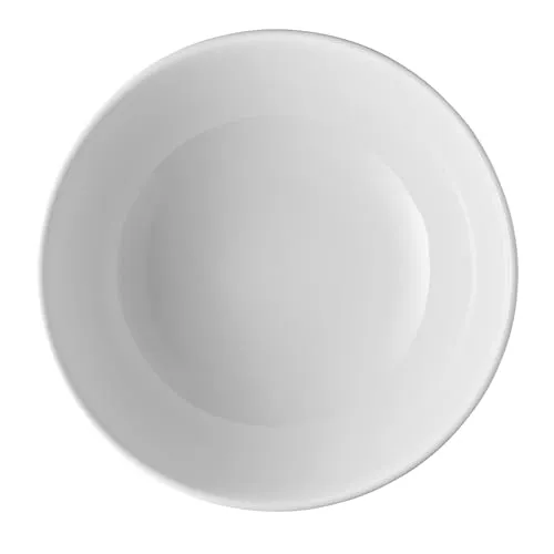 Alessi NF07/38 Salatschüssel 25 cm, Porzellan, Weiß in weiß von Alessi