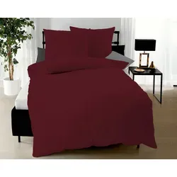 Kaeppel Bettwäsche Uni, Mako-Satin, 3-teilig in Mint in rot von Kaeppel
