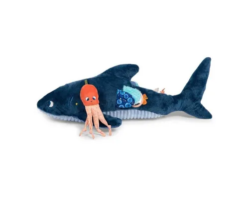 Produktbild Moulin Roty Kuscheltier Grosses Spieltier Hai 58cm Activityspiel Plüschtier Stofftier