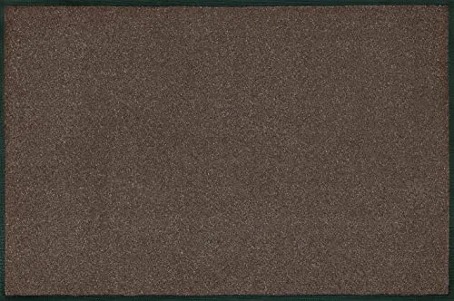 wash+dry by Kleen-Tex Fußmatte Trend Uni - Schmutzfangmatte braun 50x75 cm - Fußmatte in dunkelbraun, waschbar und rutschhemmend, ideal für In- und Outdoor, strapazierfähig und pflegeleicht, perfekte Wahl für Eingangsbereiche.