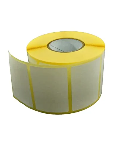 Netuno 1 Rolle Thermo-Etiketten selbstklebend 60 x 40 mm 1000 Stück Paper-Aufkleber für Gläser Marmelade Einmachgläser Tiefkühletiketten Gefrieretiketten zum Beschriften Haushalts-Etiketten 6 x 4 cm