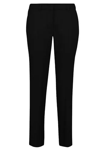 Betty & Co Damen Anzughose mit Taschen 40, Schwarz - Damen-Hosen mit gerader Passform und praktischen Taschen, perfekt für den femininen Look im Büro oder bei besonderen Anlässen.