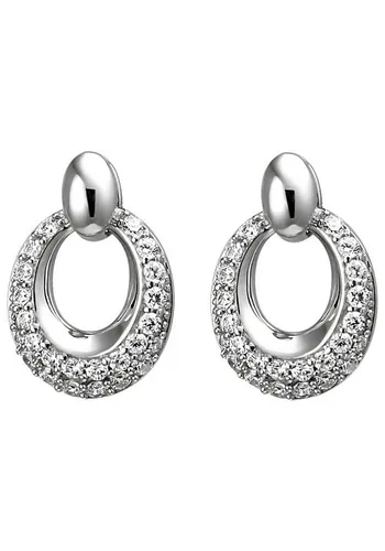 JOBO Paar Ohrstecker, 925 Silber mit 52 Zirkonia