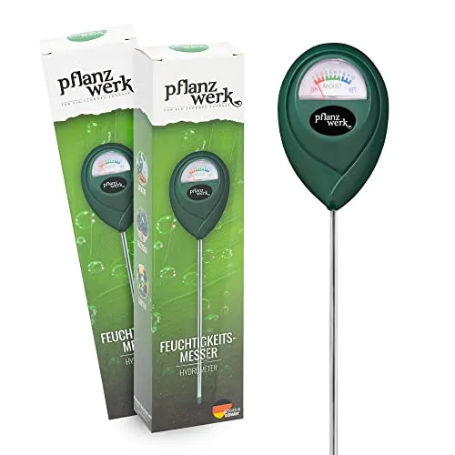 Pflanzwerk Pflanzkübel Bodentester PREMIUM FEUCHTIGKEITSMESSER 2er Set *Keine Batterien* *2 JAHRE GARANTIE* *Indoor & Outdoor Hydrometer*
