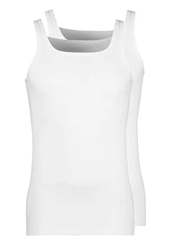 Huber Herren Achselshirt 2er Pack Unterhemd, Weiß (XX-Large)
