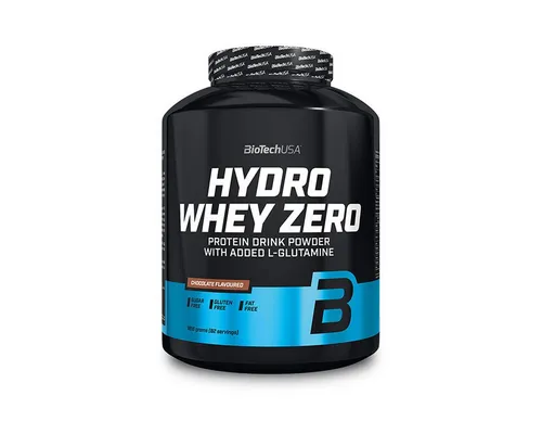 BioTech USA Hydro Whey Zero, 1816 g Dose, Schokolade - Protein Shakes & Muskelaufbau, hochreines Whey-Isolat für schnellen Muskelaufbau und optimale Regeneration ohne Zuckerzusatz.