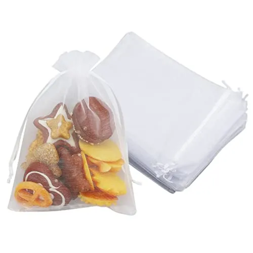 SZCXDKJ 20 Stück Hochzeits-Organzabeutel – 13 x 18 cm, große Geschenk-Organzabeutel – Organzabeutel mit Kordelzug, die als Hochzeitsbeutel, Schmuckbeutel, Geschenkbeutel verwendet werden