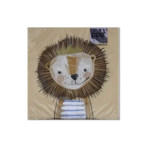 PPD Papierserviette Leo in braun von ppd