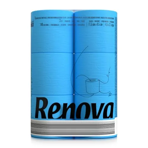 Renova Blue Toilet Paper 6 rolls