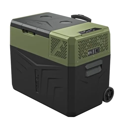 Yolco BCX40 Green Elektrische Kompressor-Kühlbox, App Steuerung per Bluetooth, 12/24 V und 230 V, für Auto, LKW, Boot, Camping Kühlschrank