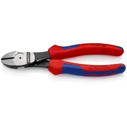 KNIPEX Kraft-Seitenschneider 180 mm mit Comfort-Griffen - Präzisionsseitenschneider für hohe Schneidleistung bei minimalem Kraftaufwand, ideal für anspruchsvolle Anwendungen, induktiv gehärtete Schneiden für alle Drahtsorten, einschließlich Pianodraht.