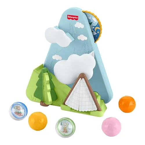 Fisher-Price Babyspielzeug Camping-Freunde Kullerberg, Aktivitätsspielzeug zum Hinterherkrabbeln für entwicklungsförderndes Spiel, Babys ab 9 Monaten, JLB88