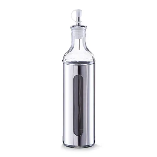 Zeller 19949 Essig-/Ölflasche 500 ml, ø 6.5 x 28 cm, Glas/Edelstahl